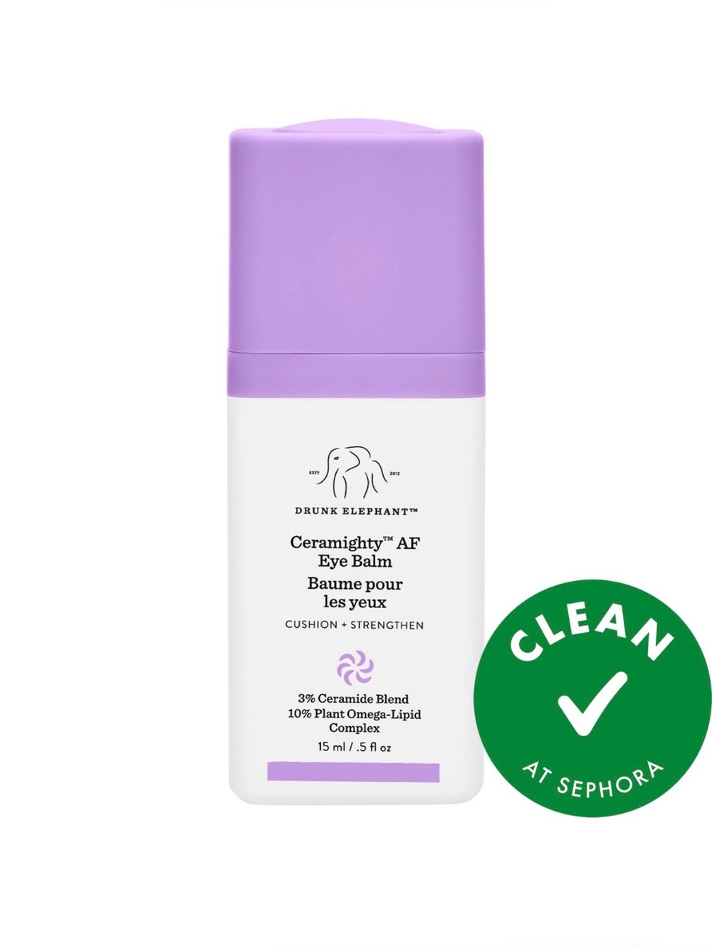 Drunk Elephant Ceramighty AF Eye Balm - Lavender Purple and White